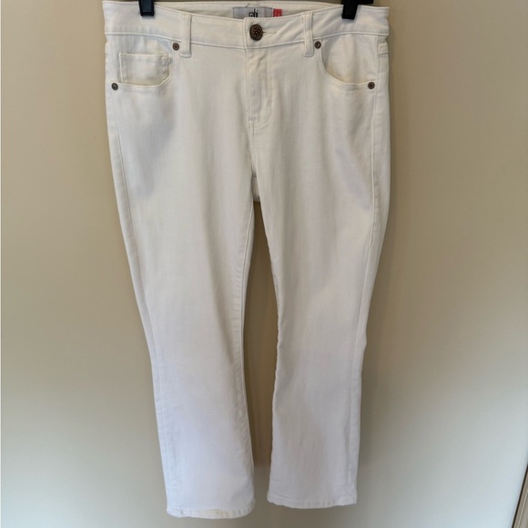 Cabi Kick It Crop Jeans Off White Size 6 - Picture 4 of 10